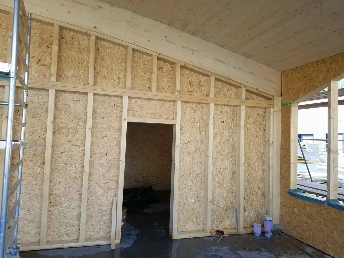 Holzrahmenbau Innenwandkonstruktion