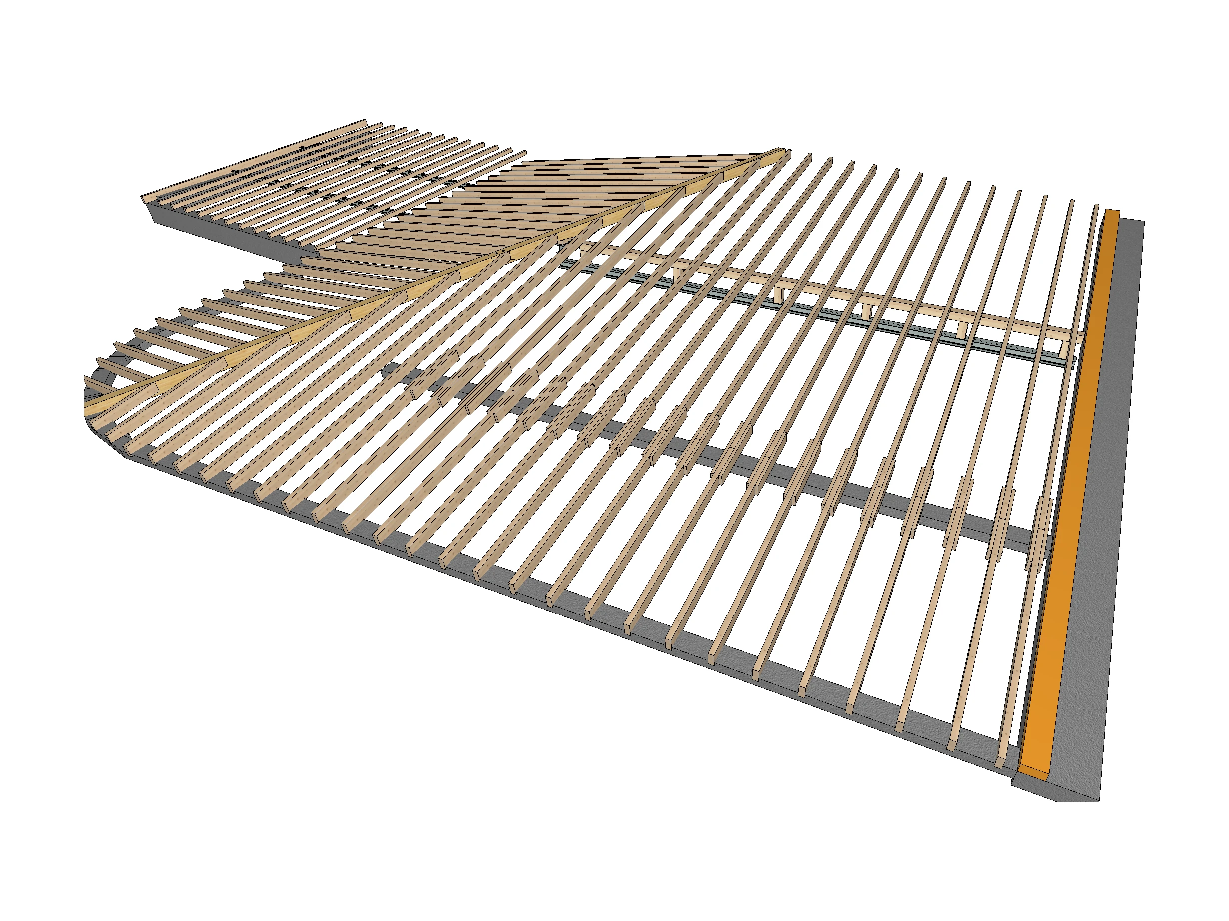 Dachstühle 3D-Planung Laschen